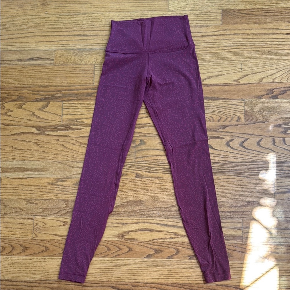 Red Merlot Speckled Lululemon Align Leggings Size 4